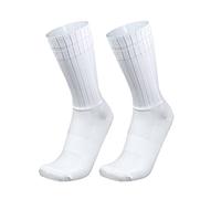 REPWEY 1pair Anti Slip Silicone Summer Aero Socks Whiteline Cycling Socks Men Bicycle Sport Running Bike Socks (Color : A White)