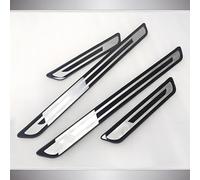 RepweY 4 pcs Car Stainless Steel Door Sill Kick Plates Protector, for Benz GLC SUV (X253) 2015-2020 Decoration Accessories,B