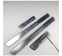 REPWEY 4 pcs Car Stainless Steel Door Sill Kick Plates Protector for Hyundai I20 N Nline 2021 Non-Slip Anti-scratch Decoration Accessories