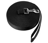 REQAG Dog Leash, 6M Black, Nylon & Stainless Steel, Long Dog Training Leash