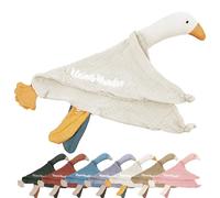 REQTYUI Personalized Muslin Comfort Blanket - Adorable Goose Design for Christenings, Births & Special Occasions