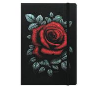 Requiem Collective Cardinal Rose Black A5 Hard Cover Notebook 14x21cm