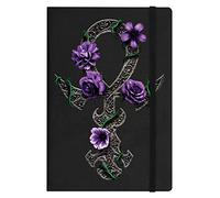 Requiem Collective Floral Ankh A5 Hard Cover Notebook Black 14 x 21cm
