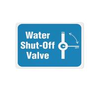 Required Emergency Valve Metal Sign Sprinkler System Shutoff Marker for Commercial Property Laundry Room 8 X 12 inch