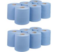 REQUISITE NEEDS 12 Blue Centrefeed Rolls, 2-Ply