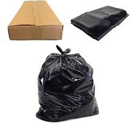 REQUISITE NEEDS 200 Extra Large Black Bin Bags 100 Litre Heavy Duty, Refuse Sacks, Bin Liners, Strong, 50 μm, Perfect for Every Day Use, Household, Office, Garden, DIY, Caterers