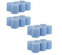 REQUISITE NEEDS Blue CENTREFEED Pack of 24 Rolls 2 PLY Paper Towels Hand Towel Tissue Premium Quality Wall Mounted Lockable Rolls 100m