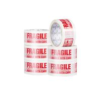 REQUISITE NEEDS Fragile Packing Tape | 6 Rolls Per