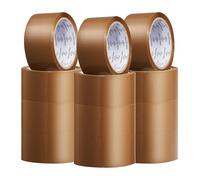 REQUISITE NEEDS Heavy Duty Packaging Tape 48mm x 66m - Strong Adhesive Roll for Packing, Shipping & Moving - Industrial & Household Use (Brown)