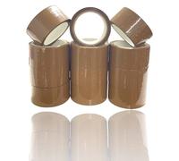 REQUISITE NEEDS Heavy Duty Strong Packaging Tape, Great For Packing, Shipping & Moving, 12 Rolls (48mm x 66m) For Industrial and House Hold Uses (Brown)