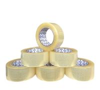 REQUISITE NEEDS Heavy Duty Strong Packaging Tape, Pack of 6, Great For Packing, Shipping & Moving, (Clear, 48MM x 150M)