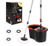 Requisite Needs Smart Spin Mop and Bucket Set - Black edition - Antisplashi