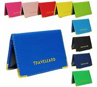 Requisite Needs Unisex Travel Card Bus Pass Holder Credit Card ID Card Wallet Cover Case Holder Plain/Polka Dot Bus Pass Holder (Purple)