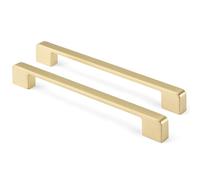 Rergy 7.5inch Gold Cabinet Pulls Zinc Kitchen Cabinet Handles - 2 Pack Gold Drawer Pulls Brushed Brass Cabinet Pulls Zinc Alloy Gold Handles for Dresser Drawers Modern Kitchen Handles