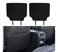 REROM 2 Pack Kick Mats Back Seat Protector for Porsche Cayenne/Cayenne Coupe/Macan/Panamera/Taycan, Universal Waterproof Back Seat Protector Pad Anti-kick Oxford Cloth Seat,- Black