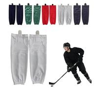 Reroon Thick Hockey Socks for Practice | Ice Skating Socks for Athletic Team Training | Sports Accessories Hockey Equipment Keep Warming | Senior Adult | Soild Colors | White, M