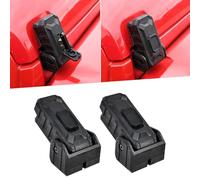 RERPRO Locking Hood Latch Hood Lock Compatible with 2018-2025 Jeep Wrangler JL 4XE Gladiator JT Hood Latches Kit Hood Catch Replacement Accessories, Eliminate Hood Flutter, 1 Pair Black Blade, 2x Keys