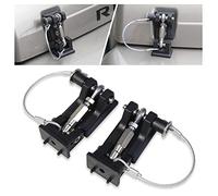 RERPRO TJ Hood Latches Lock for 1997-2006 Jeep Wrangler TJ Aluminum Locking Hood Latch Safety Catch Kit Replacement, Eliminate Hood Flutter, 1 Pair Black with 2 Keys