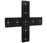 Rersduyt 1 Piece Mending Plate, Heavy Duty Powder Coated Reinforcement Plate Metal for Framing Pergolas, X-Truss Connections