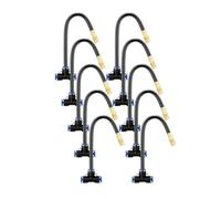 Rersduyt 10 Pcs Brass Misting Nozzles Tee 360 Degree Rotation Adjustable for Patio Outdoor Cooling Outdoor Cooling Mister System