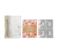 Rersduyt 100 Envelope Challenge Binder Easy and Fun Way to Save 5, 050 - Budget Binder with Cash Envelopes Yellow