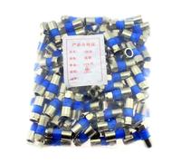 Rersduyt 100PCS/Bag All-Copper Waterproof 75-5 RG6 Extruded F-Head British TV Cable 24 Shielded Universal Connector Easy Install Easy to Use A
