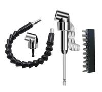 Rersduyt 105 Degree Right Angle Drill Adapter,Corner Angled Screwdriver, 1/4In Hex Shank Driver Angle Drill Attachment (4PCS Set)