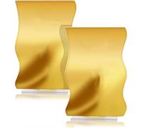 Rersduyt 10PCS Gold Table Numbers with Stands Holders Wave Elegant Wedding Acrylic Table Numbers Large Modern Table Number Signs