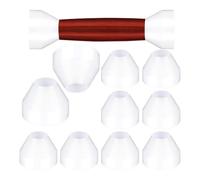 Rersduyt 10pcs Pen Bushings, Plastic Insulating Pen Bushings, 0.23in/6mm Non-Stick Bushing for CA Finishing Pen Turning- White