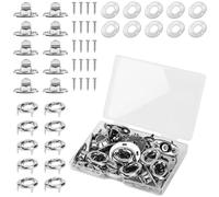 Rersduyt 10Sets Marine Grade Twist Lock Fasteners Turn Button Eyelet,for Canvas Marine Boats Sailboats RVs Fastener Turn Buttons