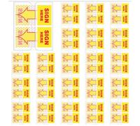 Rersduyt 1250Pcs Sign Here Stickers 1 Inch Sign Date Tabs Sign Date Sign Stickers with Dispenser Flag Easy to Post for Office
