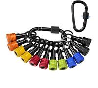 Rersduyt 12Pcs Bit Holder Key Chain 1/4Inch Bit Holder Hex Shank Screwdriver Portable Light-Weight Quick-Release Extension Bar
