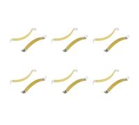 Rersduyt 12Pcs Metal String Spreaders Guitar Luthier Tool for Cleaning Fretboard Yellow