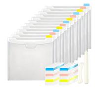 Rersduyt 12x12 Paper Storage, 12PCS Scrapbook Organizer Craft Paper Organizer with Origami Knife for Holding Cardstock, Photos