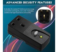 Rersduyt 13A RCD Plug Safety RCD Adaptor,with Circuit Breaker Safety Protection for Pool Pump, Power Pressure Washer UK Plug