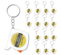 Rersduyt 15 Pcs Mini Tape Measure, Retractable Keychain Tape Measurement 1 M/3 FT Inch/Metric Scale Small Flexible Measuring Tape