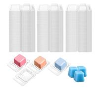 Rersduyt 150Pack Wax Melt Container 1.3 Oz Plastic Wax Melt Set for Wax Melts Clear Wax Flip Top, Empty Candle Melt Easy to Use Square
