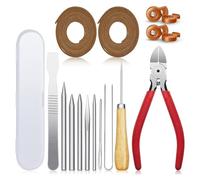 Rersduyt 16 Pcs Glove Relacing Kit Needle Leather Cutter Scratch Awl Tool for Baseball Softball Mitt Repair Set 1