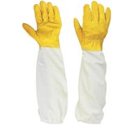 Rersduyt 1Pair Soft Hand, Straight Thumb Beekeeper L Size Yellow Gloves Easy Install Easy to Use