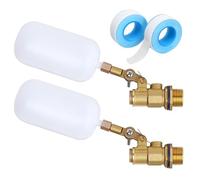 Rersduyt 2 Pack Water Float Valve 1/2 Inch, Brass Float Ball Float with Adjustable Arm, Automatic Fill and Control Water Level