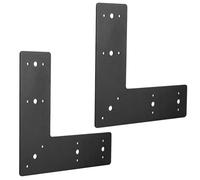 Rersduyt 2 PCS,Mending Plate Flat Straight Steel L Shape Bracket, Coated Post to Beam Connectors, Fine Workmanship