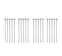 Rersduyt 20 Pcs Reusable Swizzle Sticks Coffee Stirrers Beverage Stir Sticks Stainless Steel Cocktail Swizzle Sticks Silver