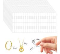 Rersduyt 2000pcs Jewelry Price Label Stickers Self Adhesive White Blank Labels for Necklaces, Earrings, Rings - for Pricing
