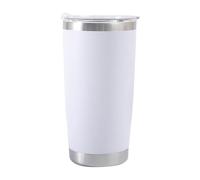 Rersduyt 20oz Stainless Steel Car Cup Lid Beer Insulated Mug Large Capacity Ice Cup White