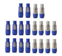 Rersduyt 20PCS Powercon Connector NAC3FCA NAC3FCB Speakon Plug 20A 250V AC Power Plug Connector Blue and Grey White