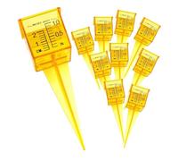 Rersduyt 20PCS Rain Gauge Reusable Garden Water Gauge Sprinkler Gauge Bright Yellow Lawn Rain Gauge Outdoor Water Measuring Tool Easy to Use