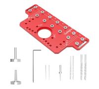 Rersduyt 2in1 Door Handle Shelf Pin Drilling Guide Jig Woodworking Hinge Drilling Locator Hinged Cabinet Door Hole Puncher Jig A