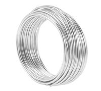 Rersduyt 2Pcs 2mm Aluminium Wire 10M Craft Silver Wire for Jewellery Making Clay Modelling Bonsai and Model Easy Install Easy to Use