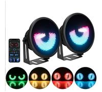 Rersduyt 2pcs 3inch Dynamic Eye Lights Car Angel Eyes Ring Fog Lamp LED Screen APP Control DIY Multimedia Player 2pcs Car Angel Eyes Ring Fog Lamp LED Screen 3inch Dynamic Eye Lights