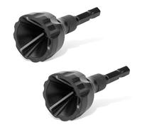Rersduyt 2pcs Deburring External Chamfer Tool, 1/4 Inch Hex Shank Deburring Tool Rotary Remove Burr Chamfering Drill Bit